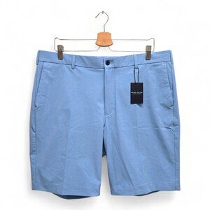 Peter Millar Men's Surge Tailored Fit Solid Golf Shorts Size 38 Blue NWT
